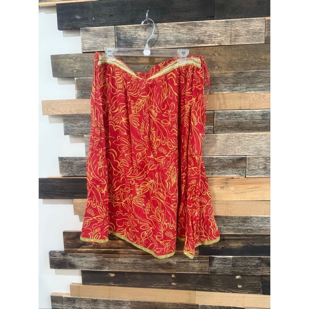 Gudrun Sjoden colorful boho lagenlook skirt size XL